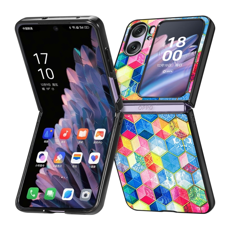 JSM COLOR Borító tartóval Oppo Find N2 Flip CUBE