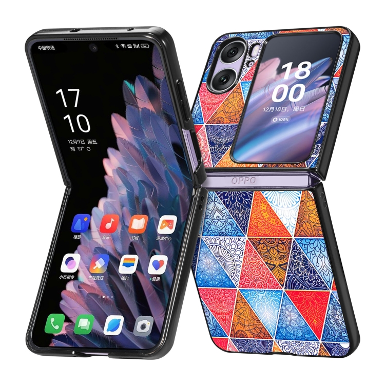 JSM COLOR Borító tartóval Oppo Find N2 Flip SZÍNES RHOMBUS