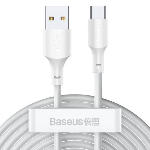 BASEUS 2x USB Type-C kábel 1,5 m fehér akciós termékkép 1