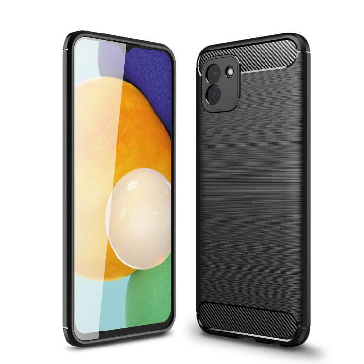 FLEXI TPU burkolat Samsung Galaxy A03 fekete akciós termékkép 1