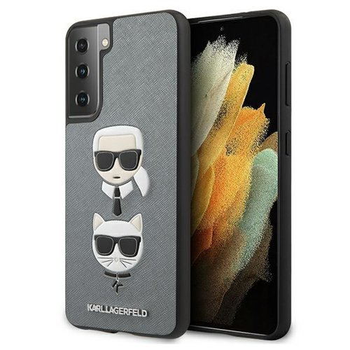 KARL LAGERFELD Védőburkolat Samsung Galaxy S21 Plus 5G ezüst akciós termékkép 1