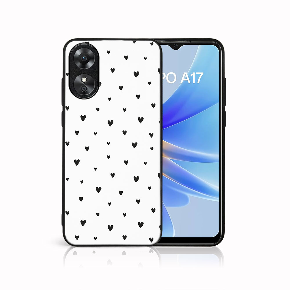 PROTEMIO MY ART Védőburkolat a Oppo A17-hez BLACK HEARTS (167) akciós termékkép 1
