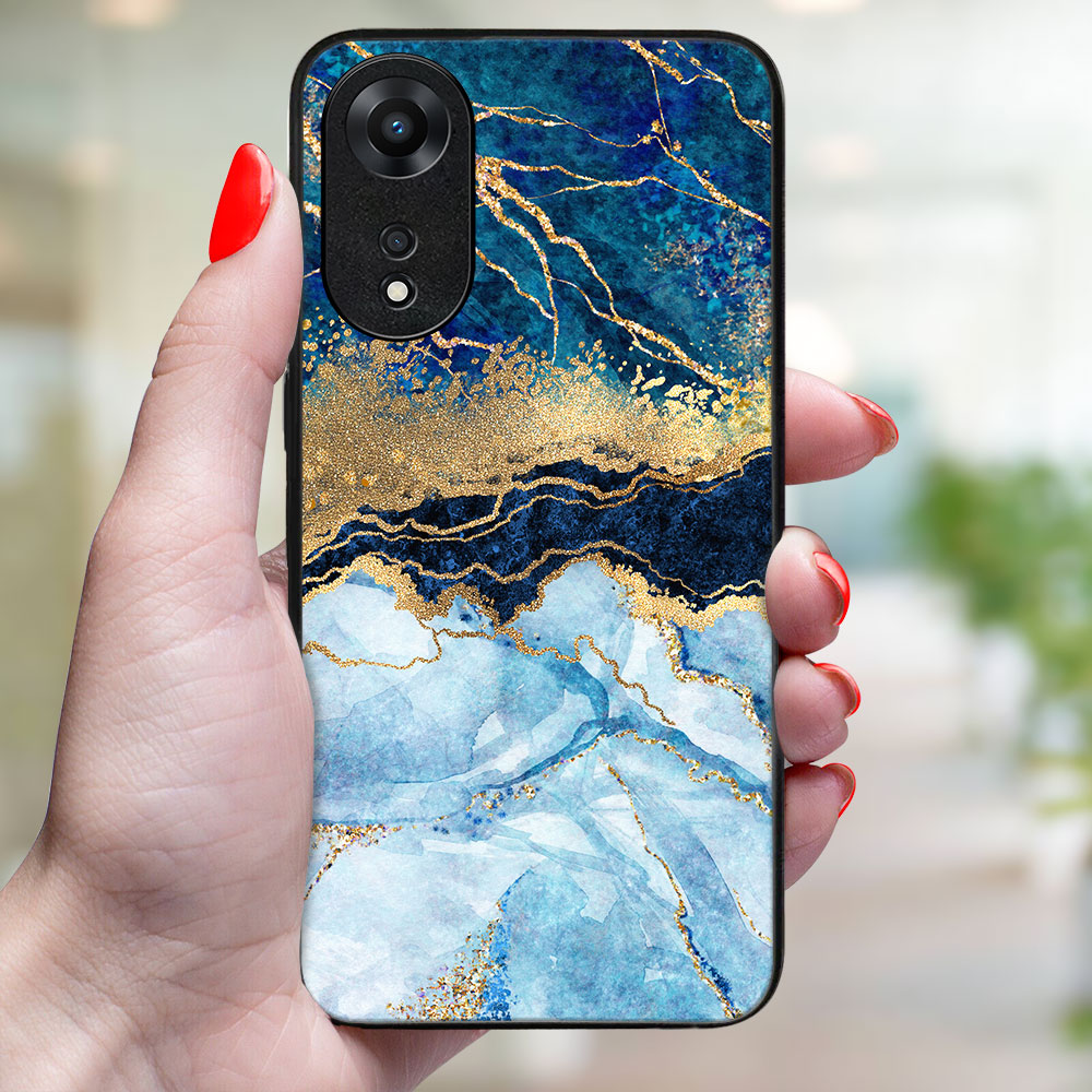 MY ART Védőburkolat a Oppo-hoz A78 5G BLUE MARBLE (141) termék 2. képe