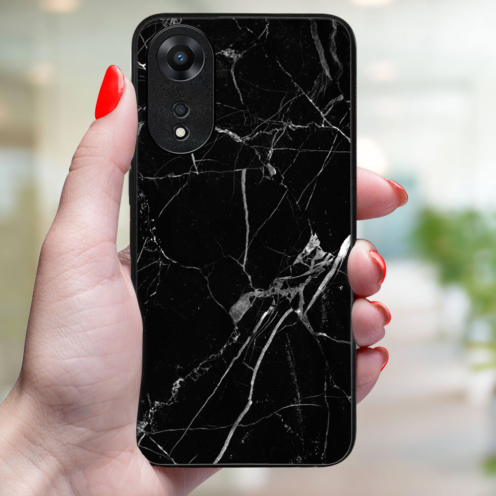 MY ART Védőburkolat: Oppo A78 5G BLACK MARBLE (142) termék 2. képe