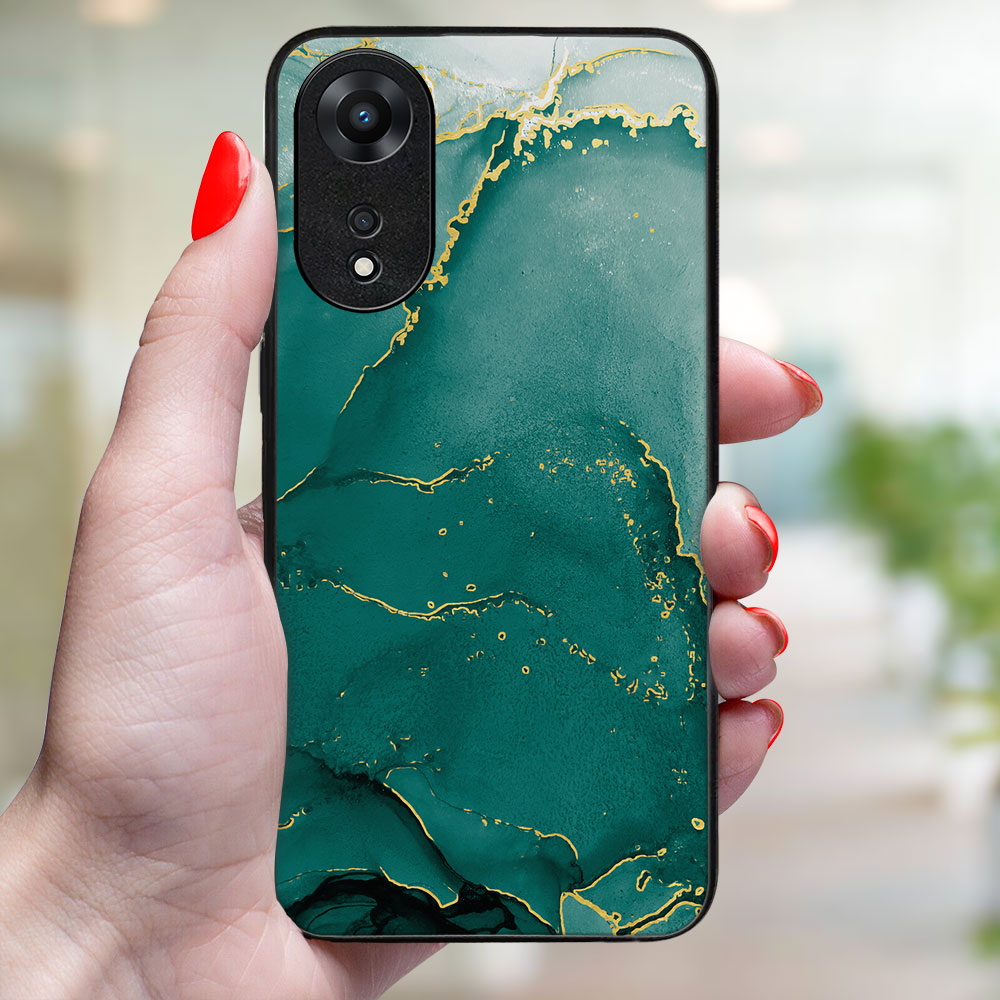 MY ART Védőburkolat: Oppo A78 5G GREEN MARBLE (145) termék 2. képe