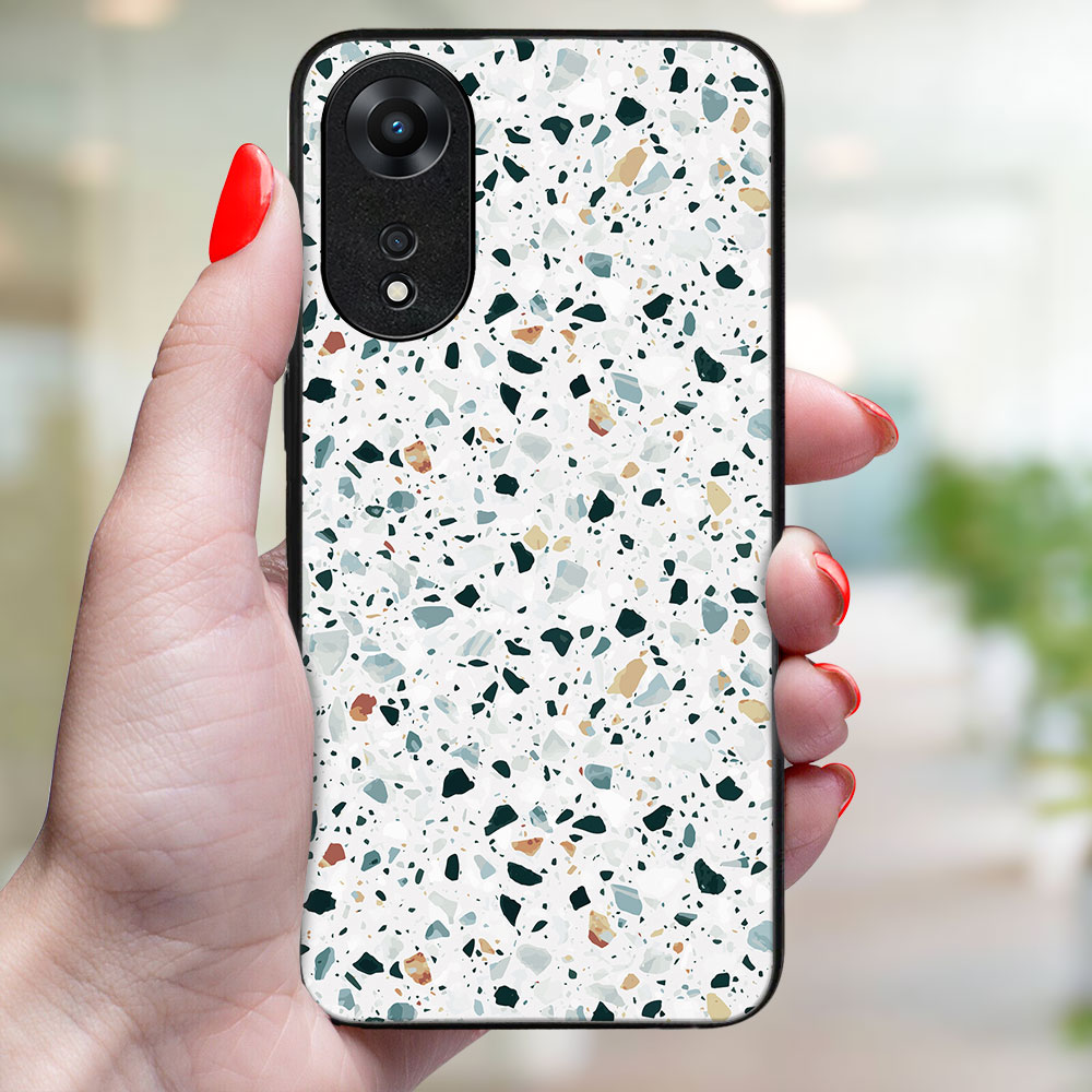 MY ART Védőburkolat: Oppo A78 5G GREY TERRAZZO (163) termék 2. képe