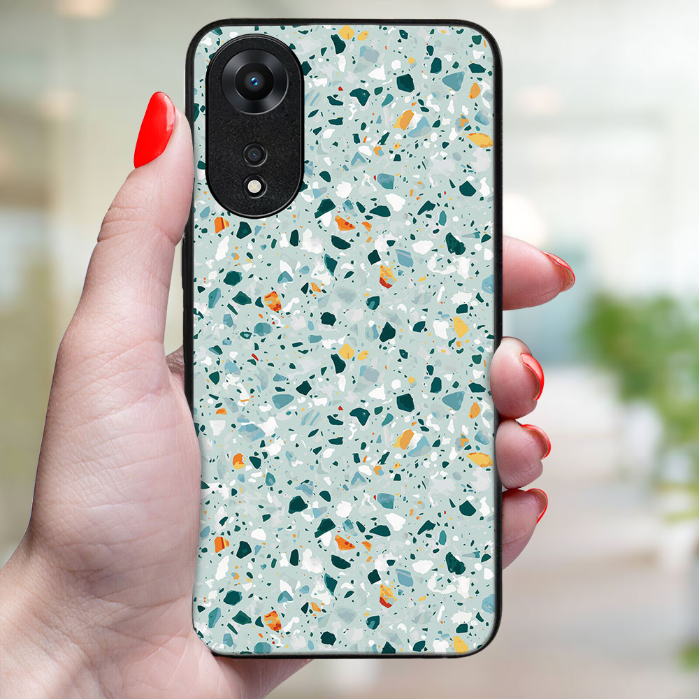 MY ART Védőburkolat: Oppo A78 5G BLUE TERRAZZO (164) termék 2. képe