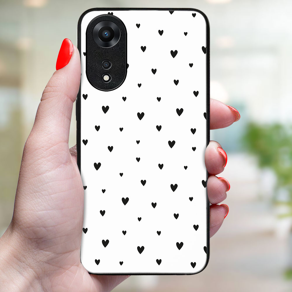 MY ART Védőburkolat: Oppo A78 5G BLACK HEARTS (167) termék 2. képe