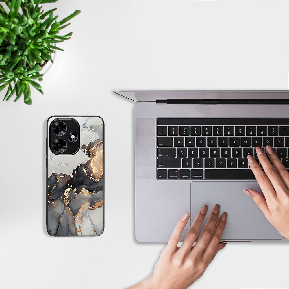 MY ART Infinix védőburkolat Hot 30 GREY MARBLE (140) termék 2. képe