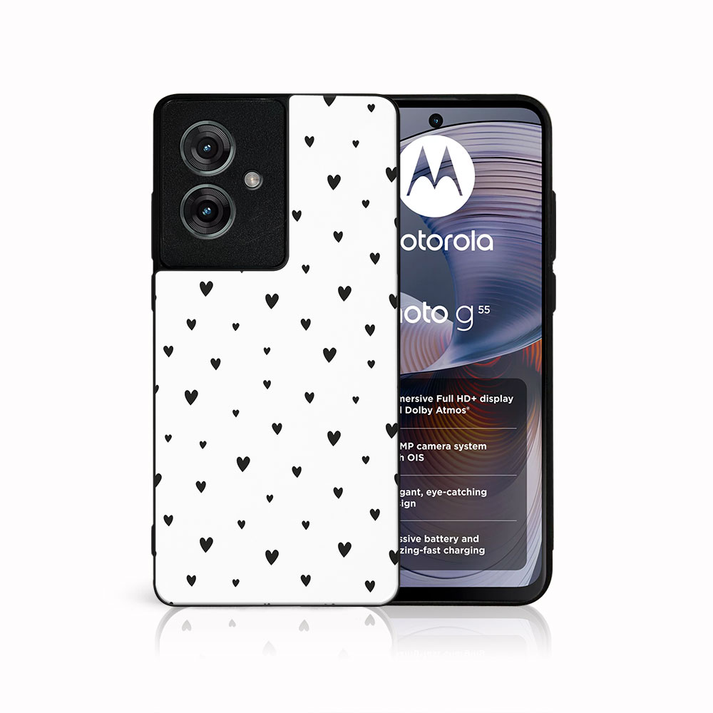 MY ART Védőburkolat: Motorola Moto G55 5G BLACK HEARTS (167) akciós termékkép 1