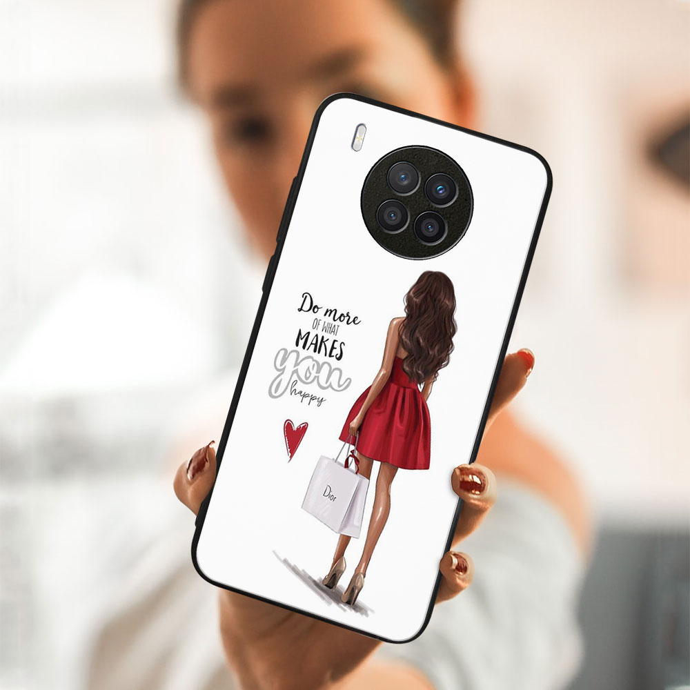 PROTEMIO MY ART Szilikon huzat Huawei Nova 8i RED DRESS (137) termék 2. képe