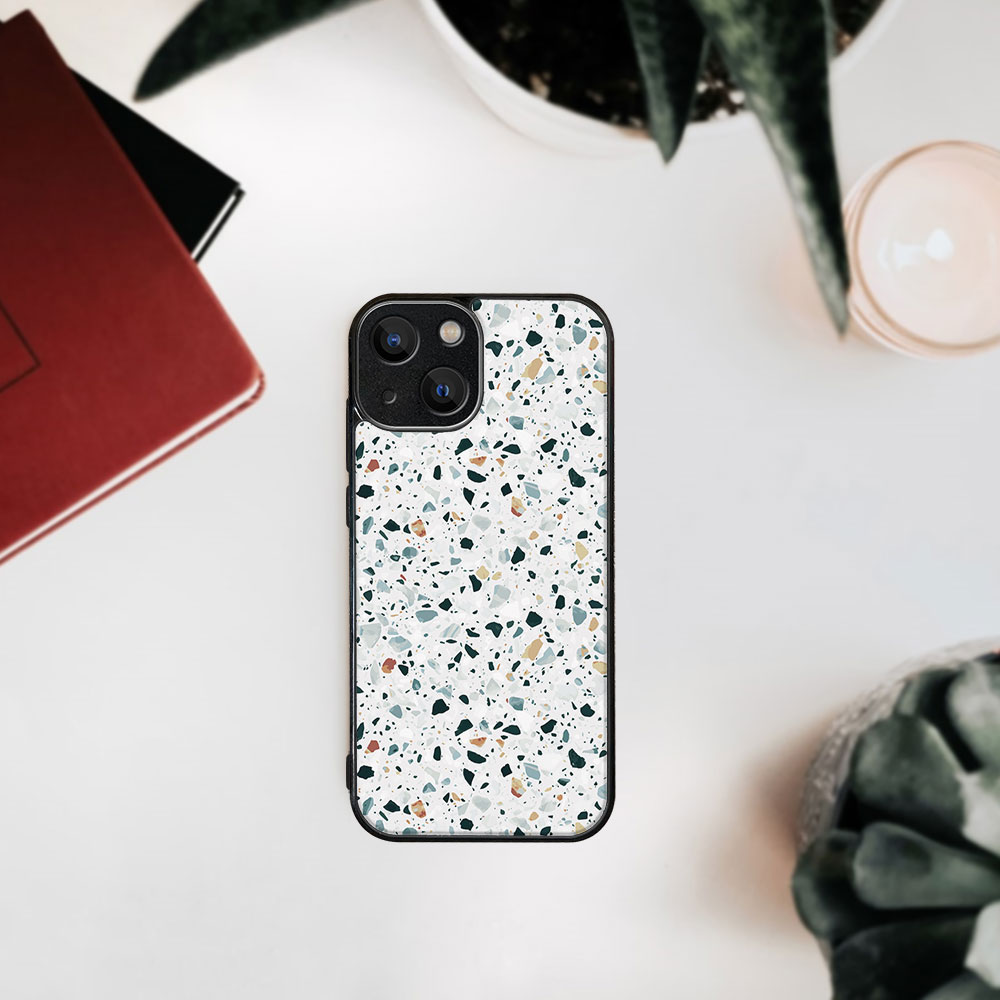 MY ART Védőburkolat Apple-hez iPhone 15 GREY TERRAZZO (163) termék 2. képe