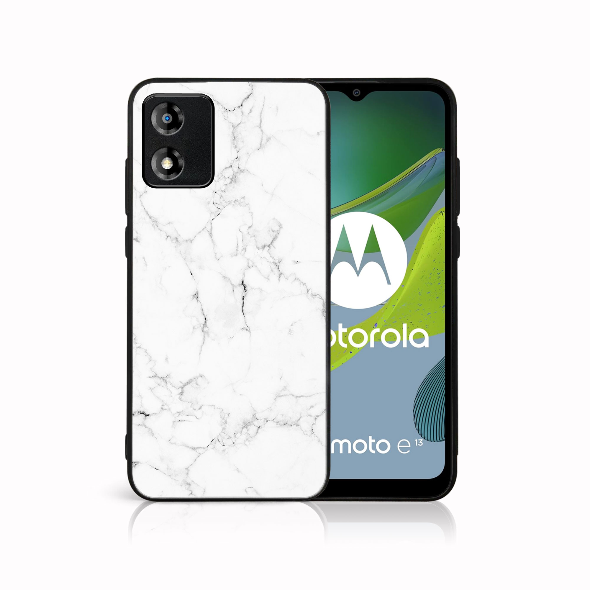 MY ART Védőburkolat: Motorola Moto E13 WHITE MARBLE (144) akciós termékkép 1