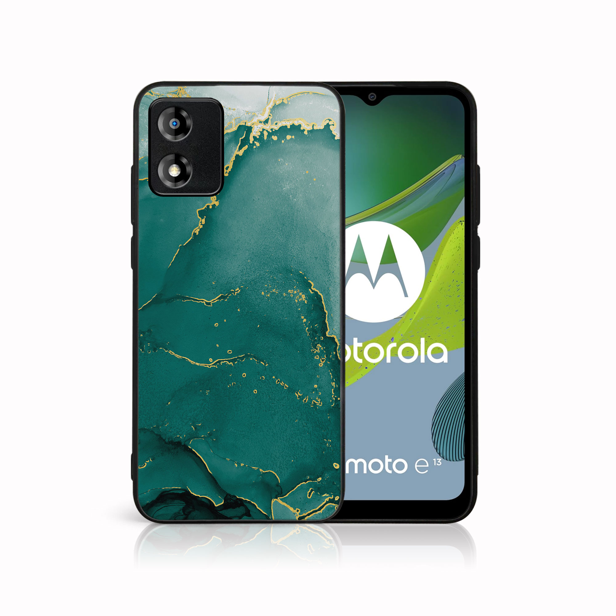 MY ART Védőburkolat: Motorola Moto E13 GREEN MARBLE (145) akciós termékkép 1