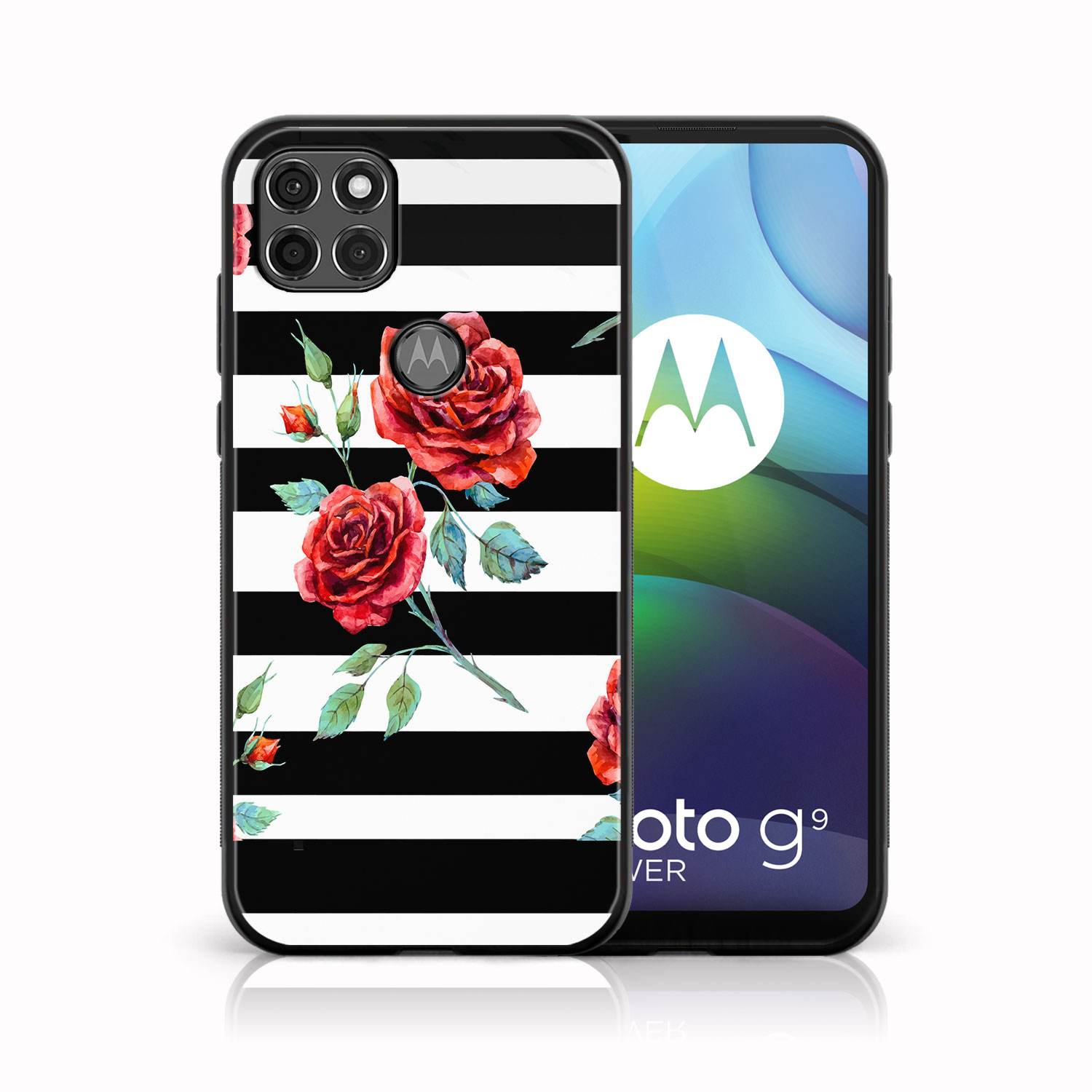 PROTEMIO MY ART szilikon burkolat Motorola Moto G9 Power BLACK - WHITE (034) akciós termékkép 1