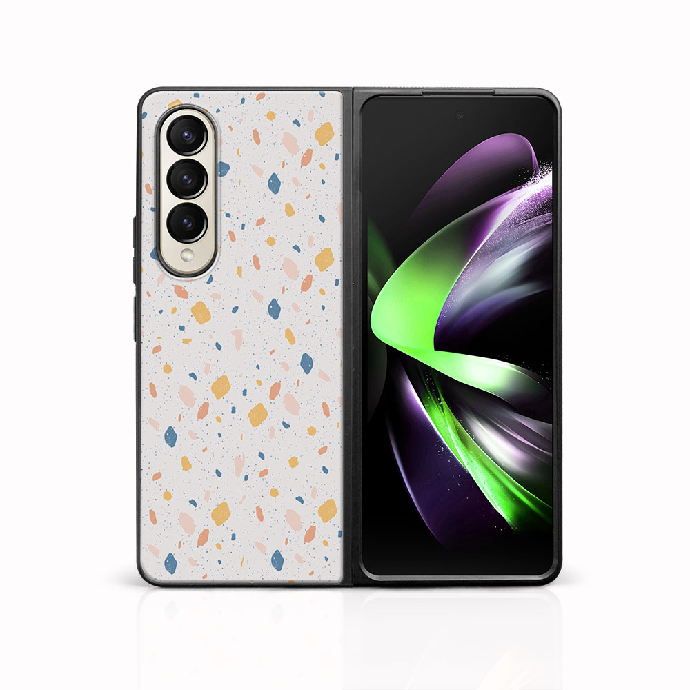 MY ART Védőtok Samsung Galaxy Z Fold 3 5G ORANGE TERRAZZO (165) telefonhoz akciós termékkép 1