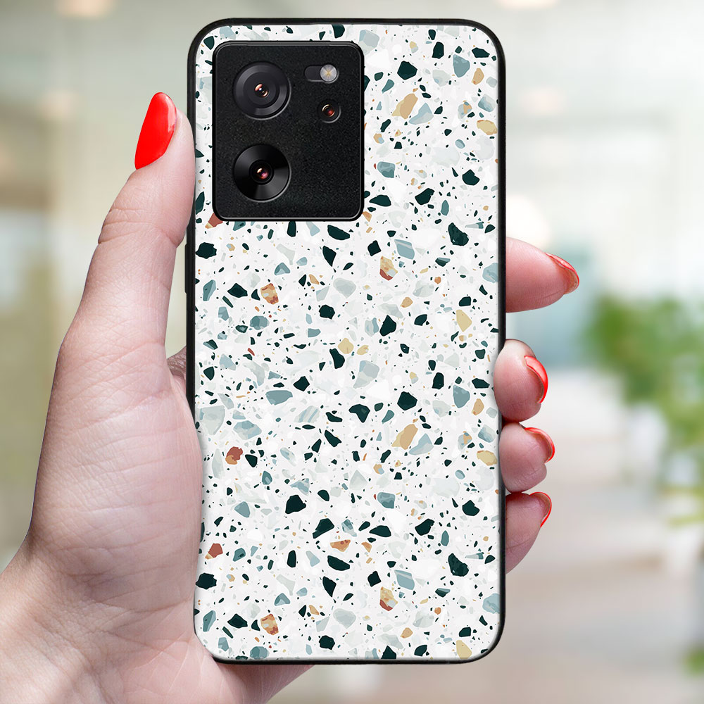 MY ART Védőburkolat Xiaomi 13T/ 13T típushoz GREY TERRAZZO (163) esetén termék 2. képe