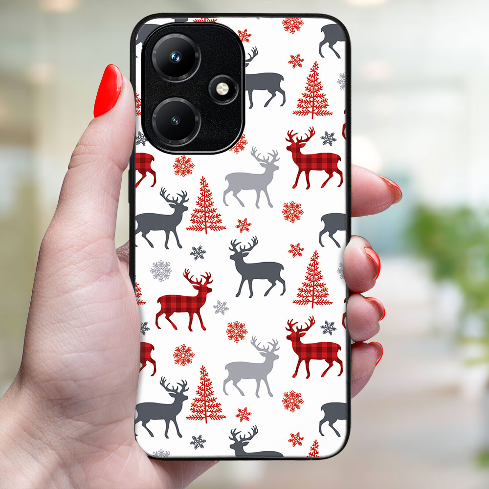 MY ART Infinix karácsonyi design borító Hot 30i DEER (068) termék 2. képe