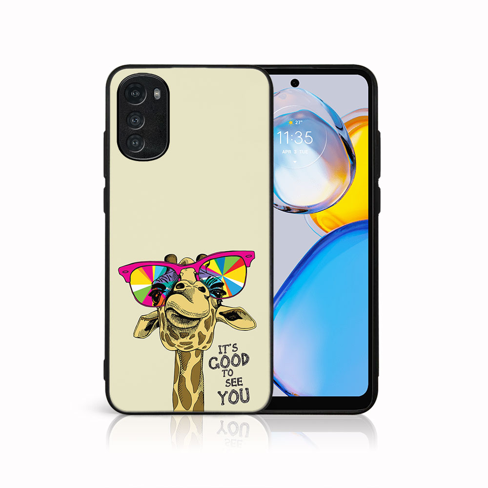 MY ART Védőburkolat a Motorola Moto E32 / E32s számára GIRAFFE (180) akciós termékkép 1