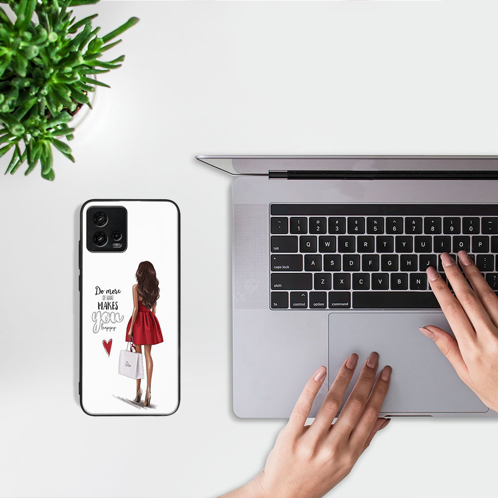 PROTEMIO MY ART Védőhuzat Motorola Moto G72 RED DRESS (137) készülékhez termék 2. képe