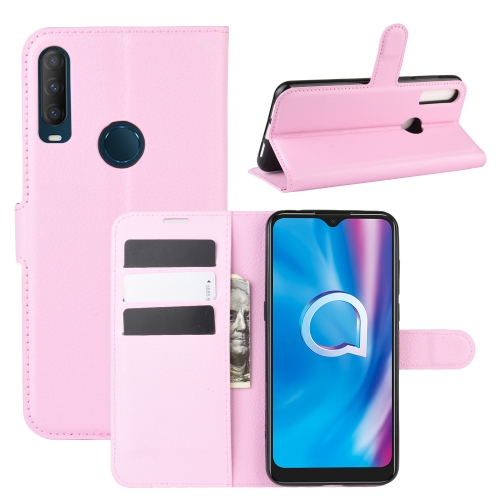 LITCHI Védőburkolat Alcatel 1S 2020 / 3L 2020 rózsaszín akciós termékkép 1