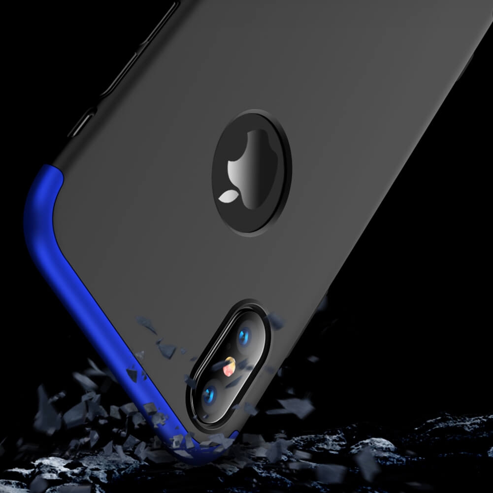 360° védőburkolat Apple iPhone XS Max fekete (kék) termék 2. képe