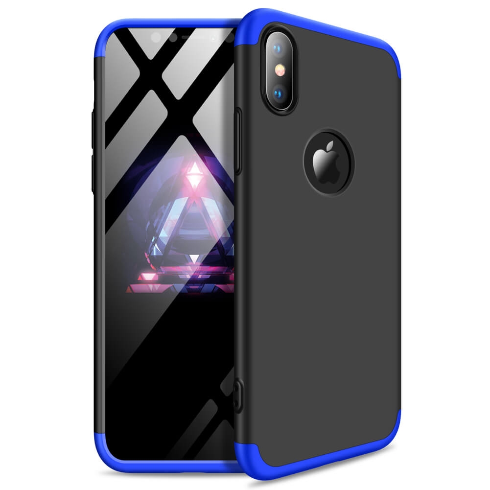 360° védőburkolat Apple iPhone XS Max fekete (kék) akciós termékkép 1