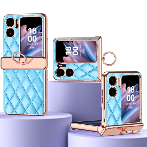 LATT ICE RING Védőtok OPPO Find N2 Flip kék tartóval