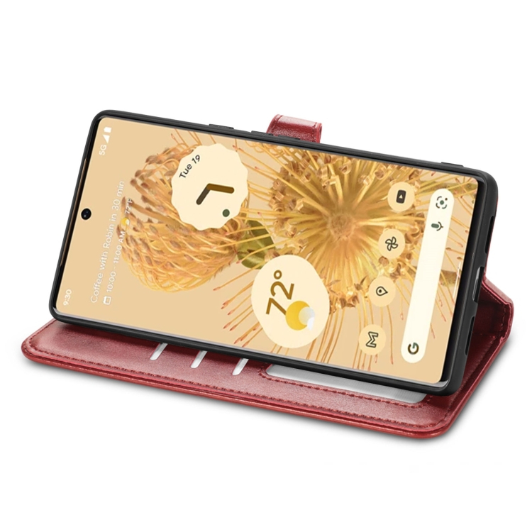 LEATHER BUCKLE Google Pixel 6 piros termék 2. képe