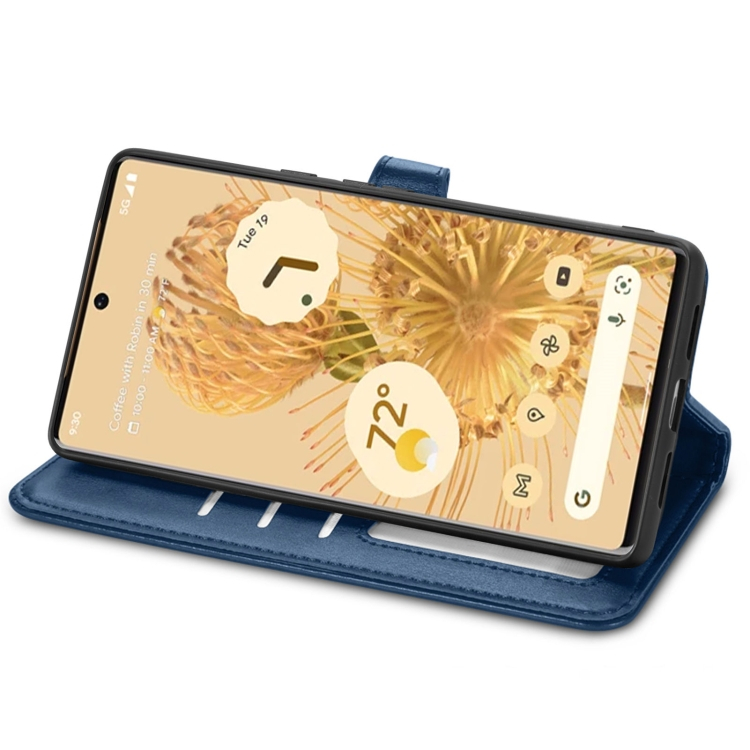 LEATHER BUCKLE Wallet Google Pixel 6 kék termék 2. képe