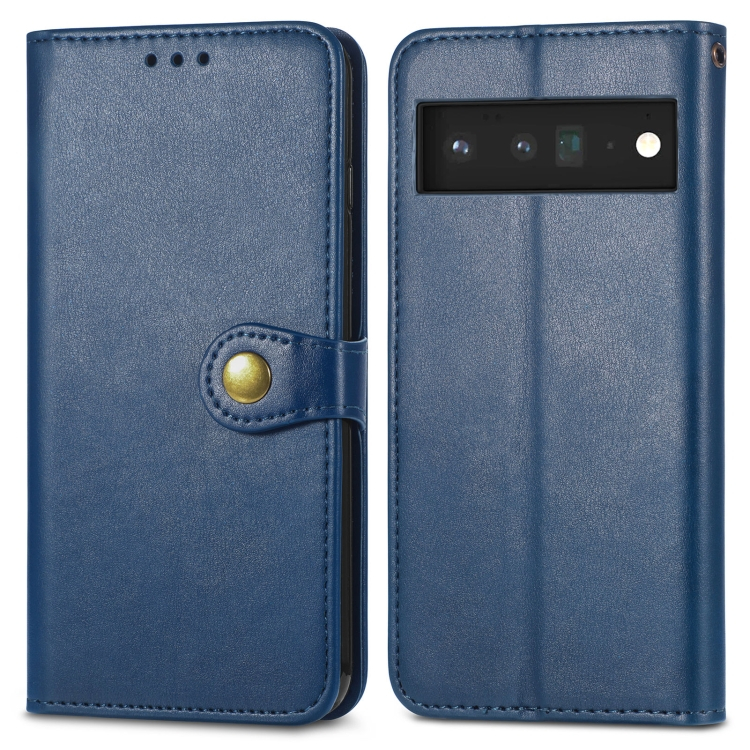 LEATHER BUCKLE Wallet Google Pixel 6 Pro kék akciós termékkép 1