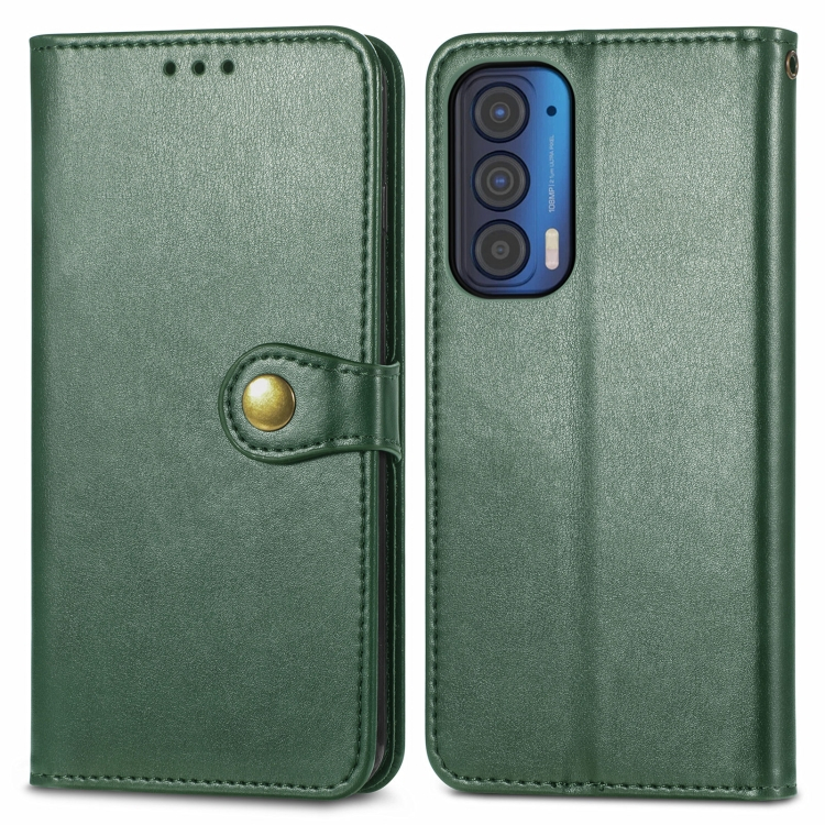 LEATHER BUCKLE Pénztárca Motorola Edge 2021 zöld akciós termékkép 1