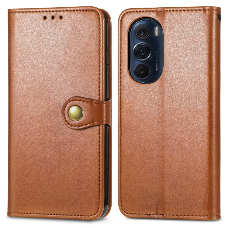 LEATHER BUCKLE tok Motorola Edge 30 Pro barna akciós termékkép 1