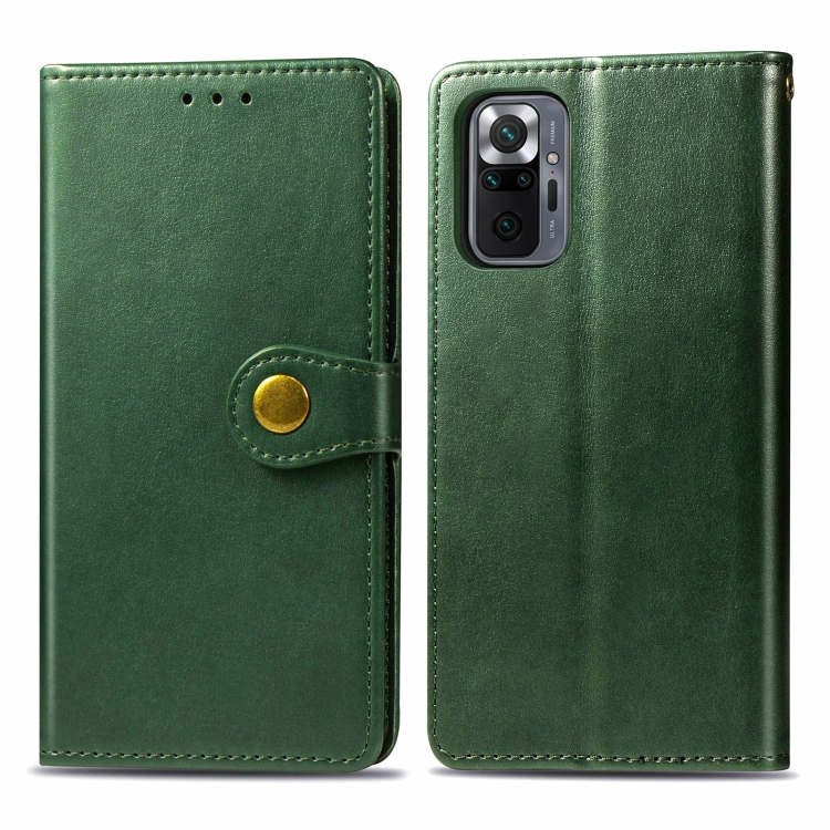 LEATHER BUCKLE Wallet Xiaomi Redmi Note 10 Pro zöld akciós termékkép 1