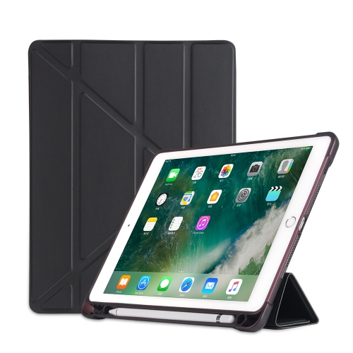 LEATHER Flip tok Apple iPad 9.7 (2018/2017) / iPad Air (1/2) fekete akciós termékkép 1