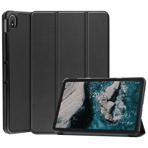 LEATHER Flip tok Nokia T20 fekete akciós termékkép 1