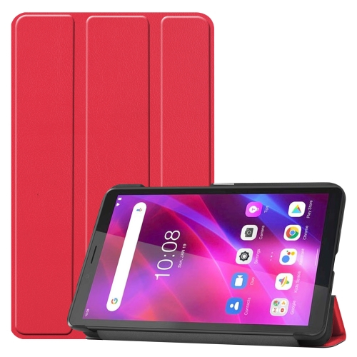 LEATHER Flip tok Lenovo Tab M7 3rd Gen piros akciós termékkép 1