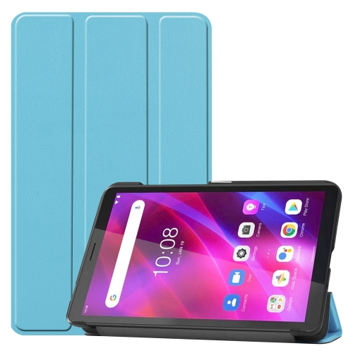 LEATHER Flip tok Lenovo Tab M7 3rd Gen világoskék akciós termékkép 1