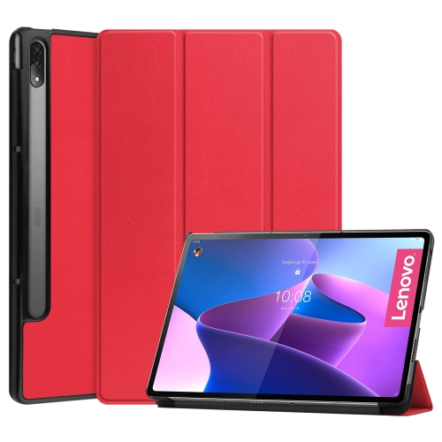 LEATHER Flip tok Lenovo Tab P12 Pro piros akciós termékkép 1