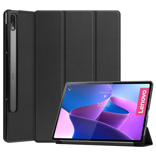 LEATHER Flip tok Lenovo Tab P12 Pro fekete akciós termékkép 1