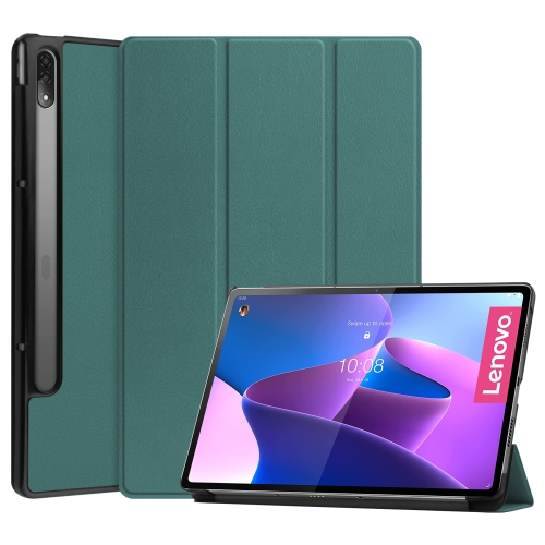 LEATHER Flip tok Lenovo Tab P12 Pro zöld színű akciós termékkép 1