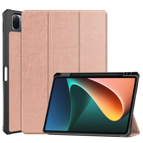LEATHER Flip tok Xiaomi Pad 5 / Xiaomi Pad 5 Pro arany akciós termékkép 1