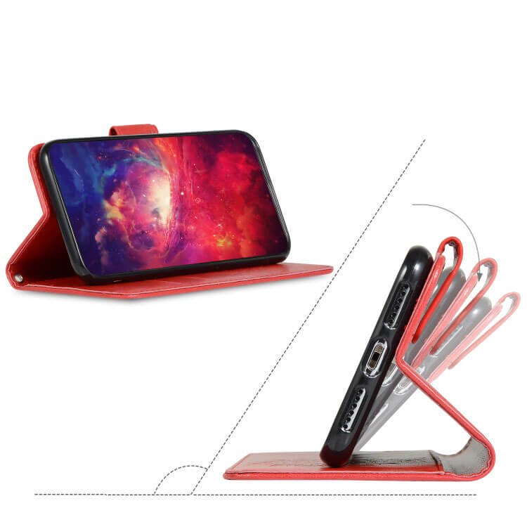 ART Peňaženkový kryt LG G8s ORNAMENT červený termék 2. képe