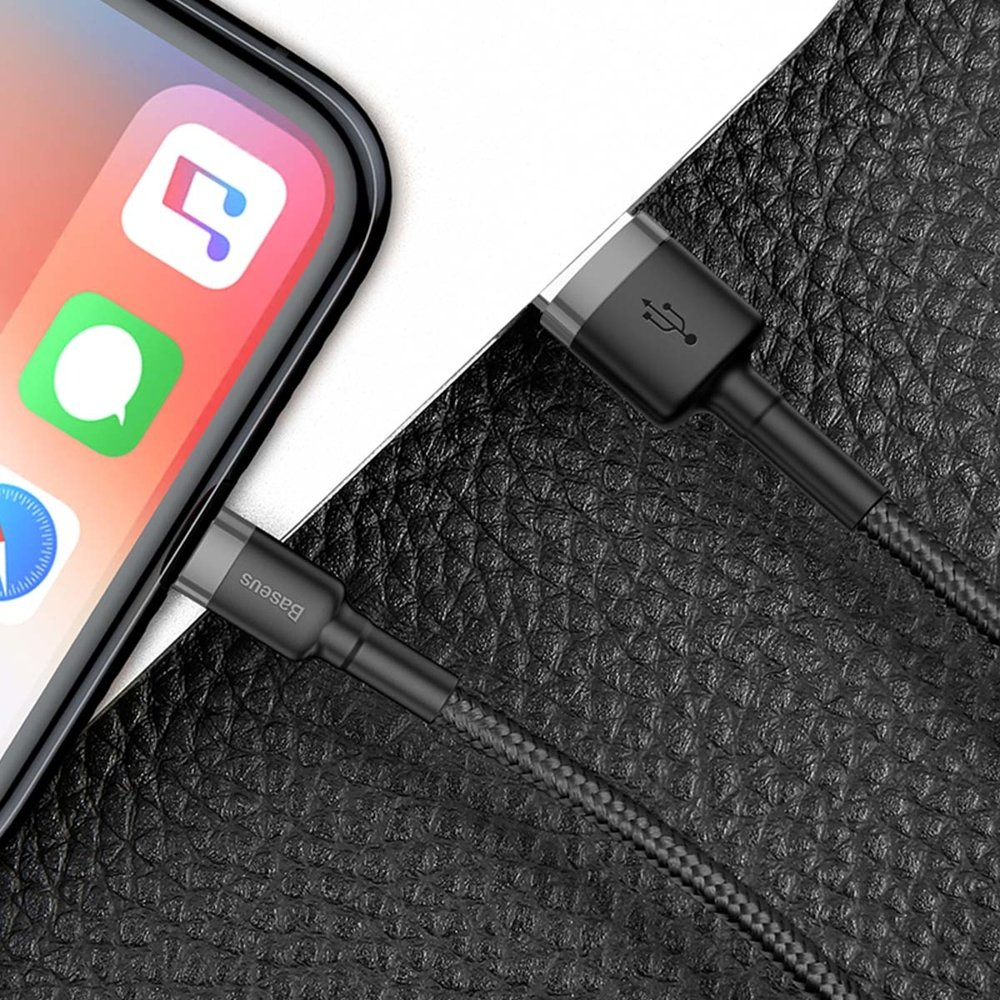 BASEUS CAFULE Lightning kábel 3 méter, fekete termék 2. képe