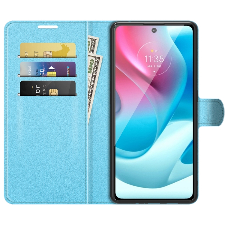 LITCHI Védőburkolat Motorola Moto G60s kék termék 2. képe