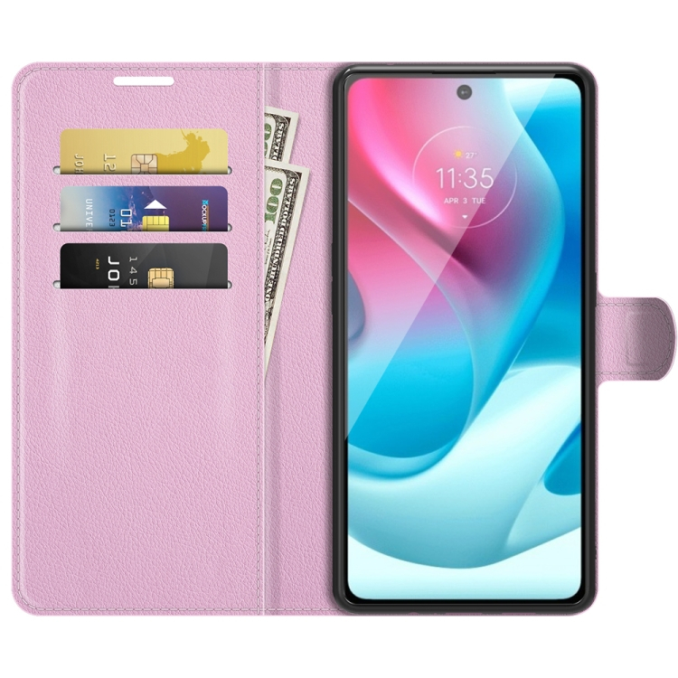 LITCHI Védőburkolat Motorola Moto G60s rózsaszín termék 2. képe