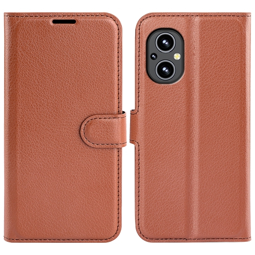 LITCHI Védőburkolat OnePlus Nord N20 5G barna színben akciós termékkép 1