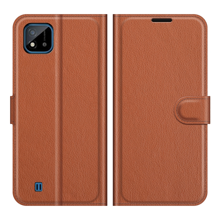 LITCHI védőburkolat Realme C11 2021 barna akciós termékkép 1