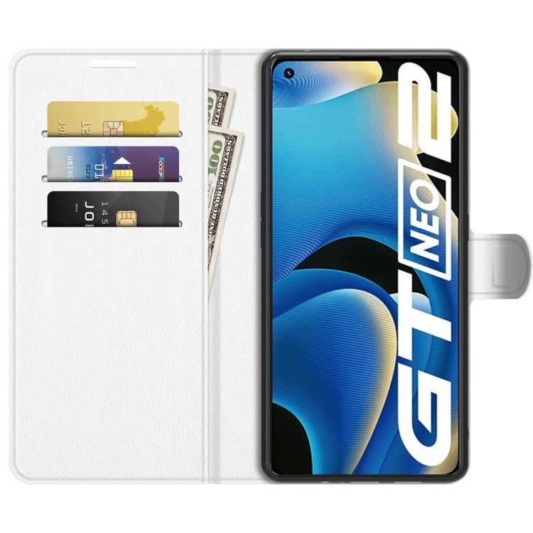 LITCHI Védőburkolat Realme GT Neo2 5G -hez fehér termék 2. képe