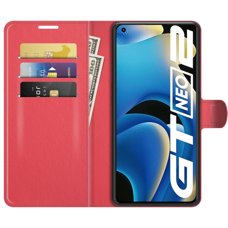 LITCHI Védőburkolat Realme GT Neo2 5G piros termék 2. képe